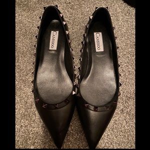 Camssoo pointy toe flats with studs